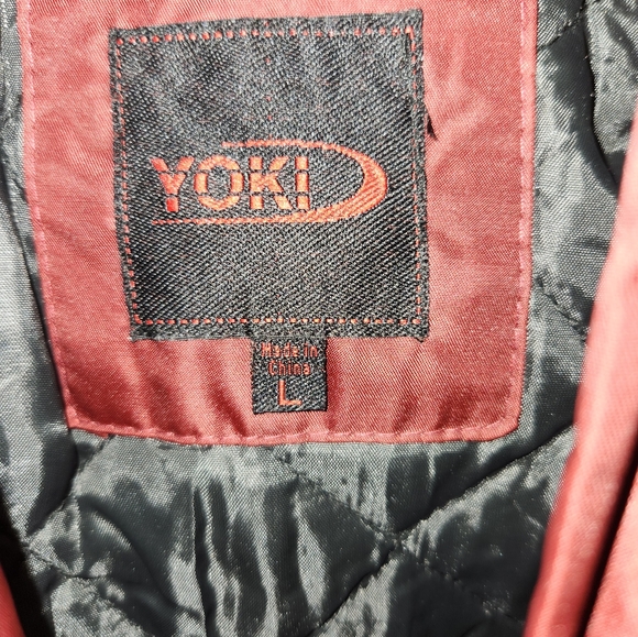 Yoki Sport Sherpa Lined Coat Size Large Maroon - Picture 4 of 9